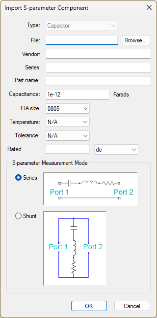 Import S-parameter Component