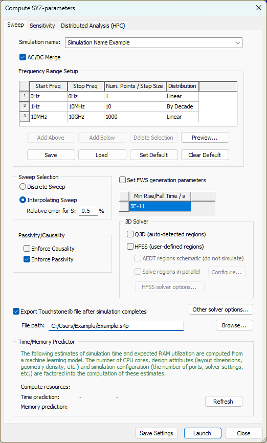 Compute SYZ Parameters
