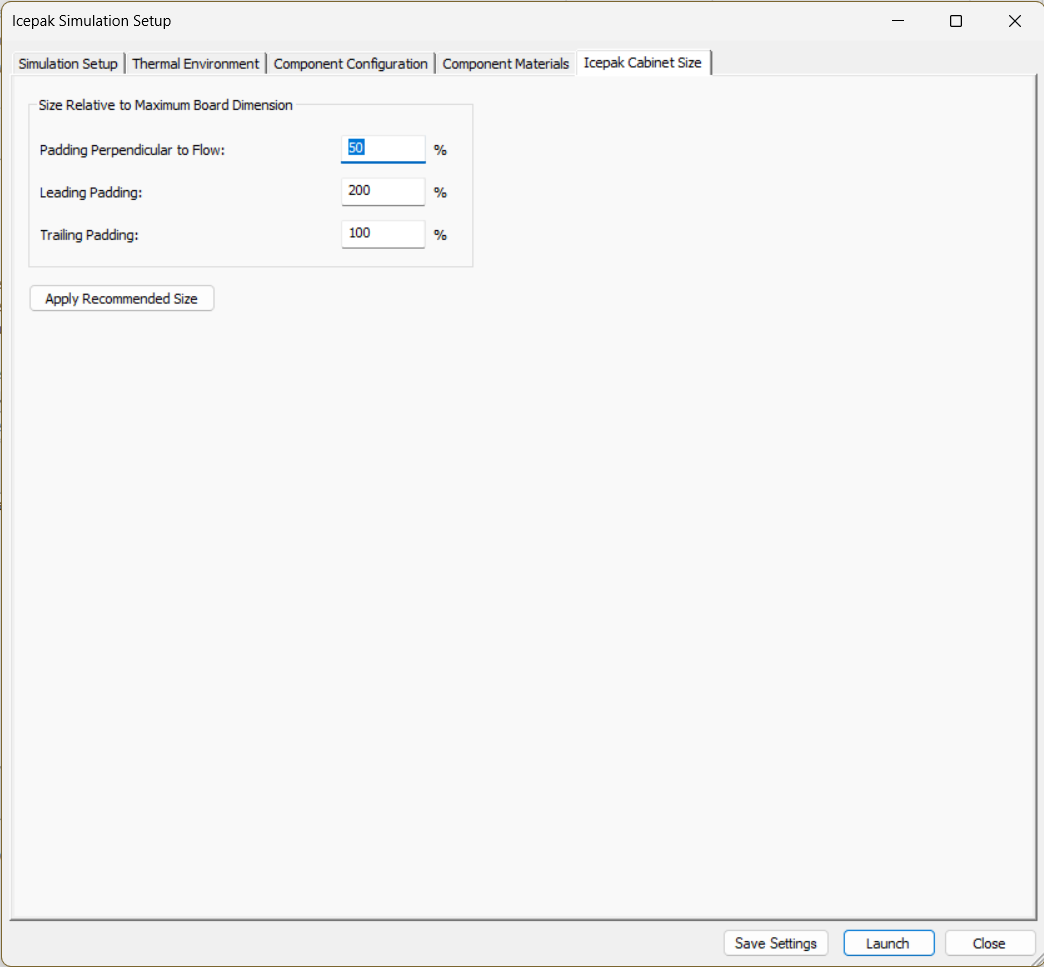 Icepak Simulation Setup - Icepak Cabinet Size