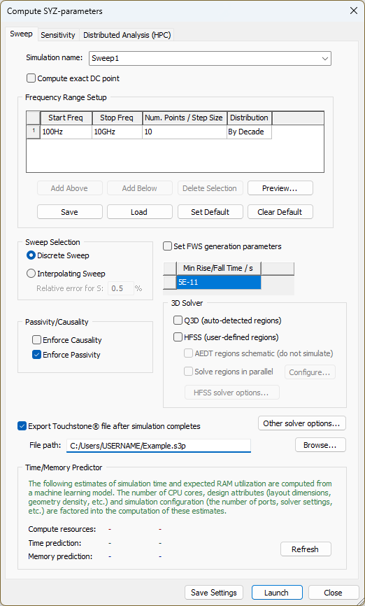 Compute SYZ Parameters