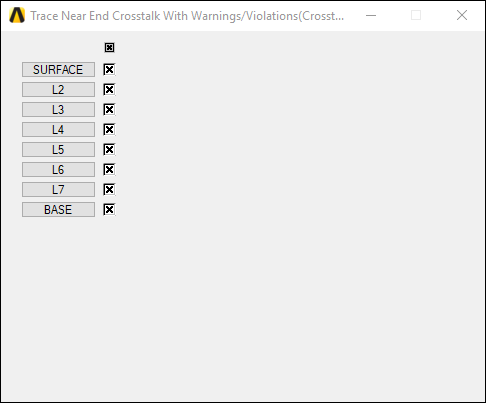 Trace Crosstalk Warnings/Violations