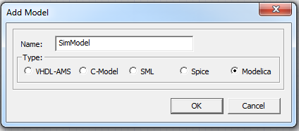 Add Model dialog box.