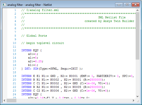 Netlist Editor Window