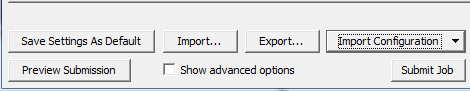 Job submission configuration options.
