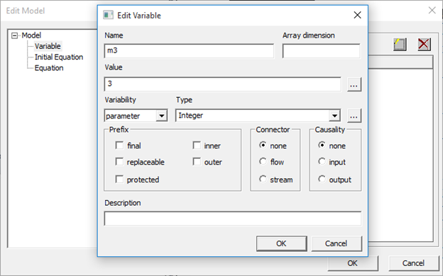 Adding an Initial Equation and Variable Declaration to the AIMC Design