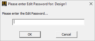 Please enter Edit Password for Design Please enter Edit Password for Design