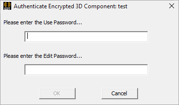 Open 3D Component Prompt for 2 Passwords Open 3D Component Prompt for 2 Passwords