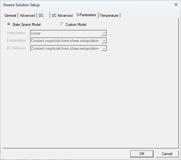 SIwave Solution Setup Window > S-Parameters Tab