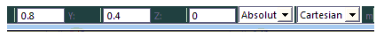 Coordinate Status Bar