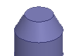 Curved surface with chamfer.