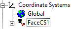 History tree, Coordinate Systems expanded.