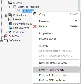 Right-click short-cut menu.