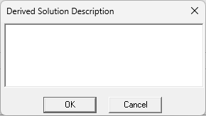 Derived Solution Description dialog