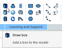 Draw box icon selected in Draw ribbon.