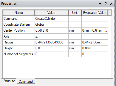 Properties dialog.