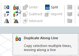Along Line icon.