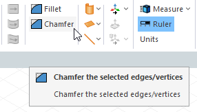 Chamfer icon.