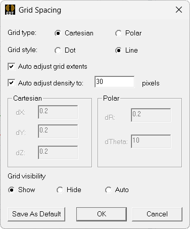 Grid Spacing Window