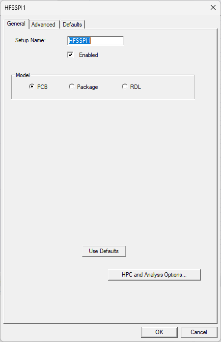Prism Solution Setup Window