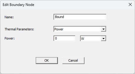 Icepak Network Boundary Node Properties dialog box, Parameter Values tab displayed.