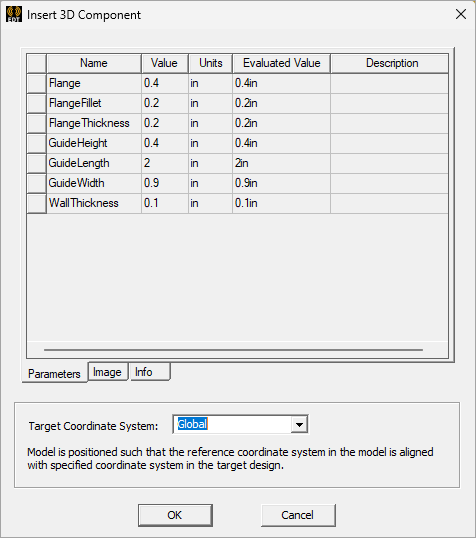 Browse 3D Component opens the Insert 3D Component window.
