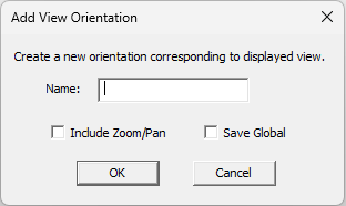 Add View Orientation dialog.