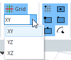 Drawing Plane drop-down menu.