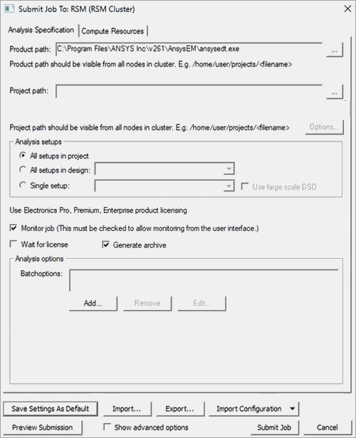 Submit  Job To Window