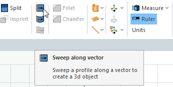 Sweep along vector icon.