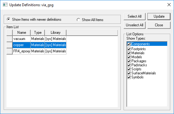 Update Definitions