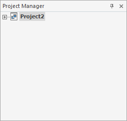 Project Manager Window. Project1 listed.