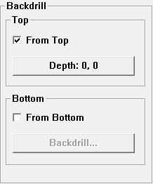 Backdrill Area with Default Settings