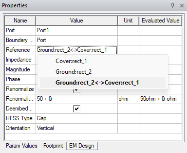 Properties Window > Reference