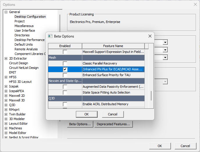 Enhanced Phi Plus for ECAD/MCAD Assembly Beta Option