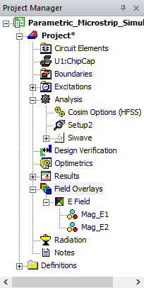 Project Manager Window > Project Tree > Field Overlays