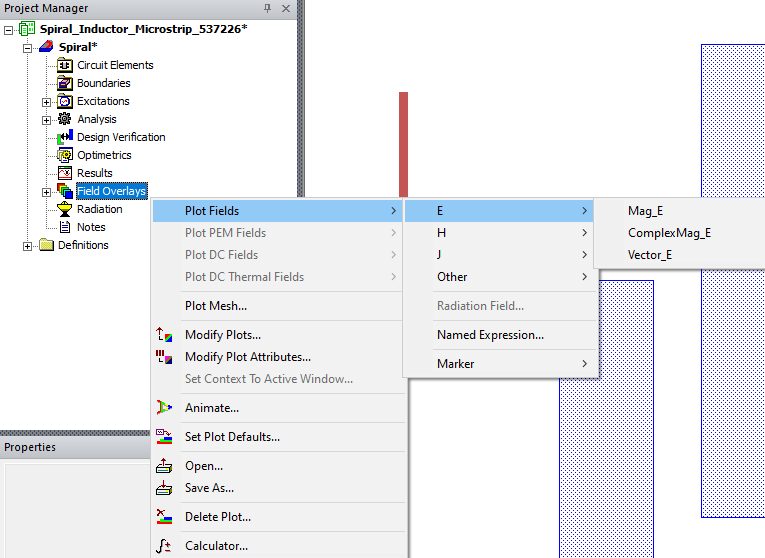 Field Overlays Menu