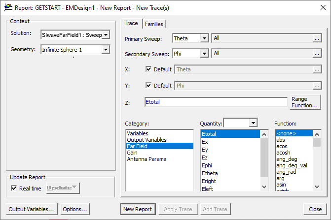 Report Window