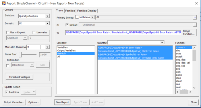 New Report Window