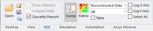 Ribbon. dB option selected. Ribbon. dB option selected.