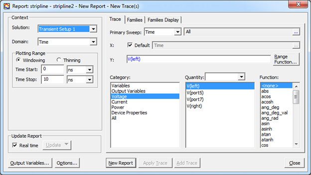 Report Window