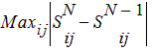 Maximum delta S matrix equation.
