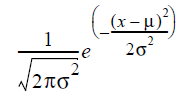 The Gaussian probability distribution function.