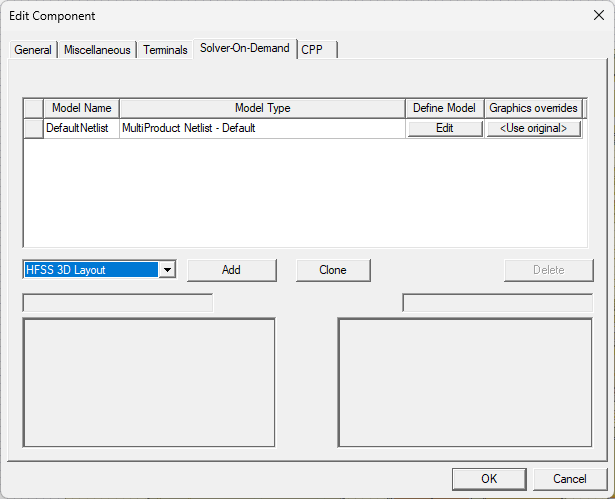 Edit Component Window, Solver-on-Demand tab.