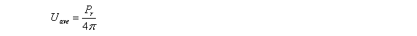 Equation for average radiation intensity.