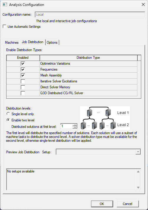 Analysis Configuration Window
