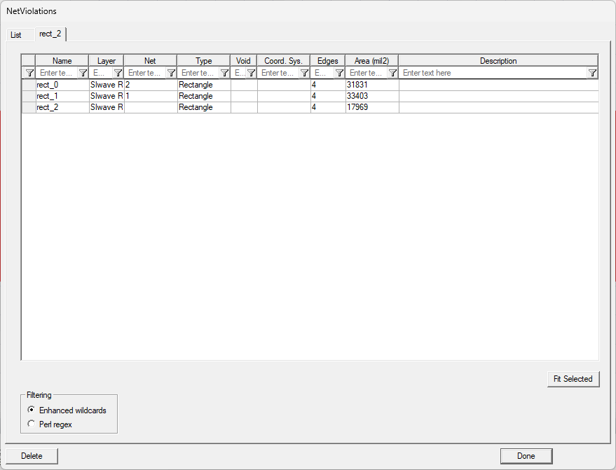 NetViolations Window > 2nd Tab NetViolations Window > 2nd Tab