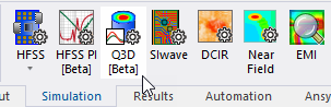Simulation Tab > Q3D