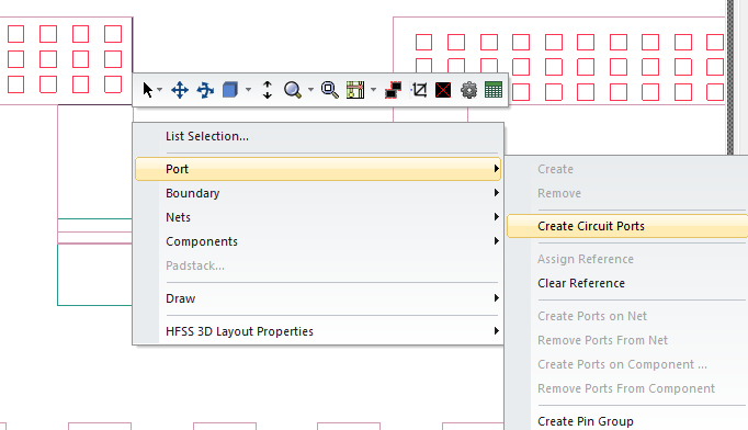 Port > Create Circuit Ports