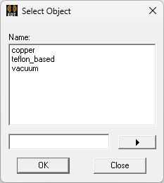 Select Object dialog.