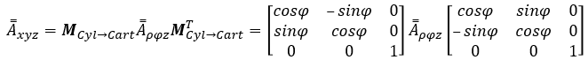 Tensor transformation matrix.